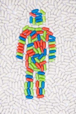 Male shape put of pills and drugs