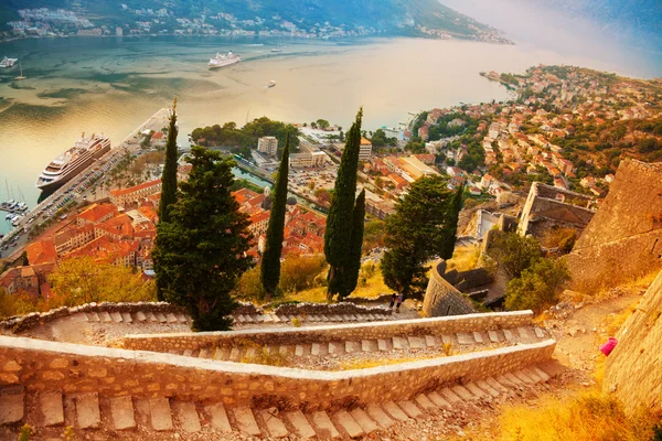 Kotor from the fort — Stock Photo, Image