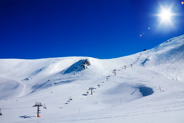 Elevador de esqui em Andorra — Fotografia de Stock