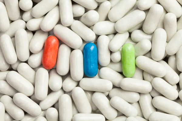 Diferentes pílulas cavadas — Fotografia de Stock