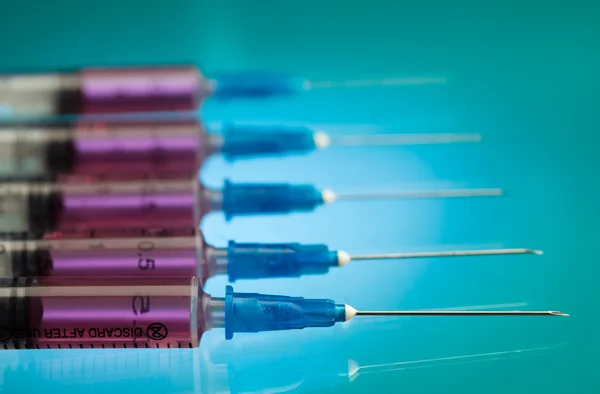 Five syringes — Stock Photo, Image