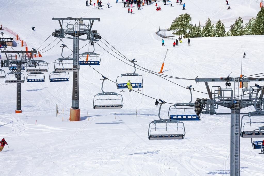 Ski lift background