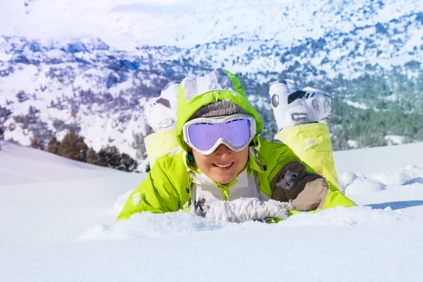 Adoro esta neve toda. — Fotografia de Stock