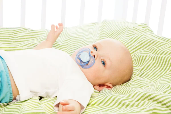 Boy with pacifier — Stock Photo, Image