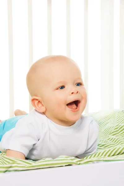 Szczęśliwy chłopiec śmiejąc się chłopiec — Zdjęcie stockowe