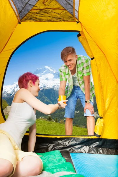 Nice morning in mountains — Stock Photo, Image