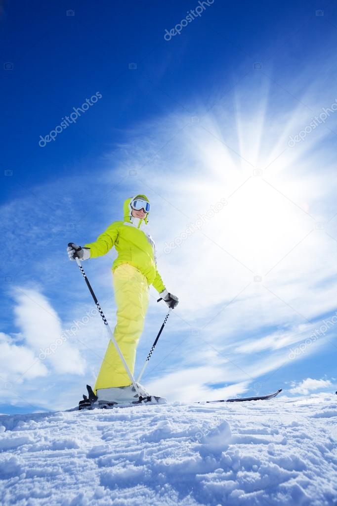 Skiing in mountain is the best vacation