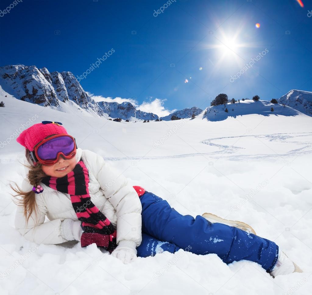 Taking rest from active winter activity