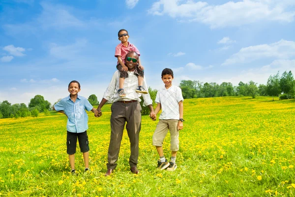 Happy father with his boys — Stock Photo, Image