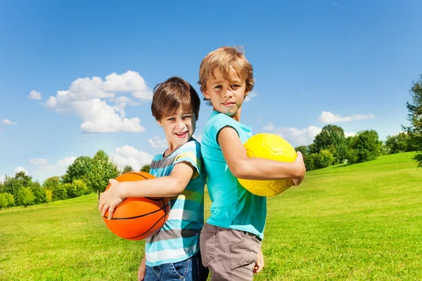 Two boys with boys — Stock Photo, Image