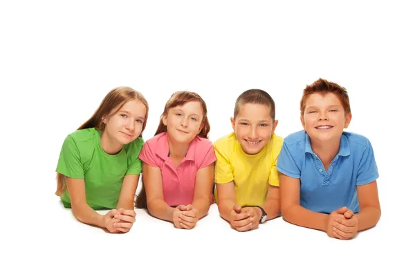 Kids in a row — Stock Photo, Image