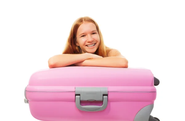Happy girl before vacation — Stock Photo, Image