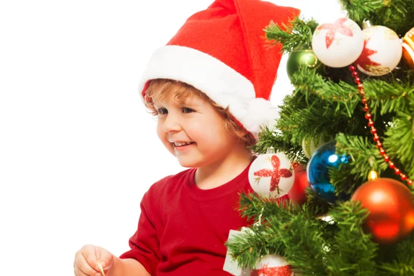 Junge und Weihnachten — Stockfoto