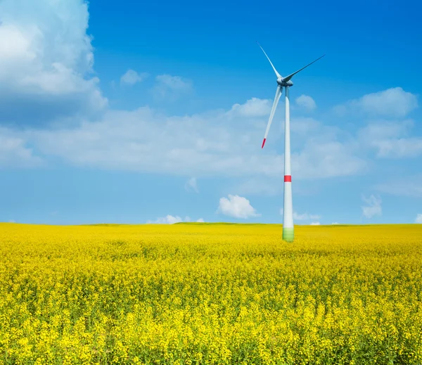 Wind power electricity turbine — Stock Photo, Image