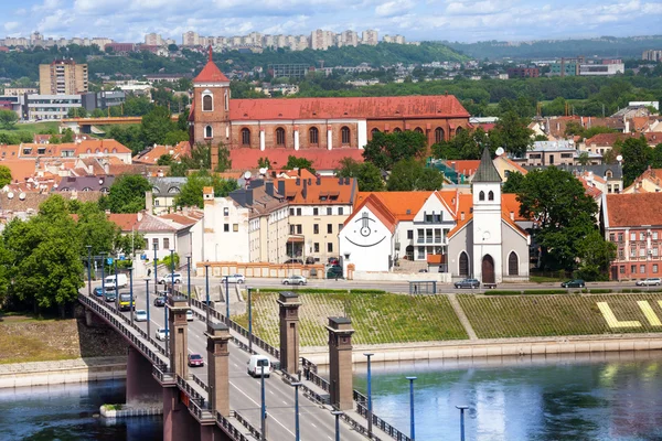 Kaunas panorama centro da cidade — Fotografia de Stock