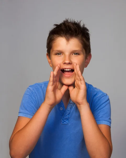 Shouting handsome boy — Stock Photo, Image