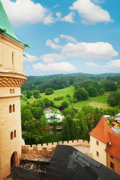 View fro Bojnice castle tower — Stock Photo, Image