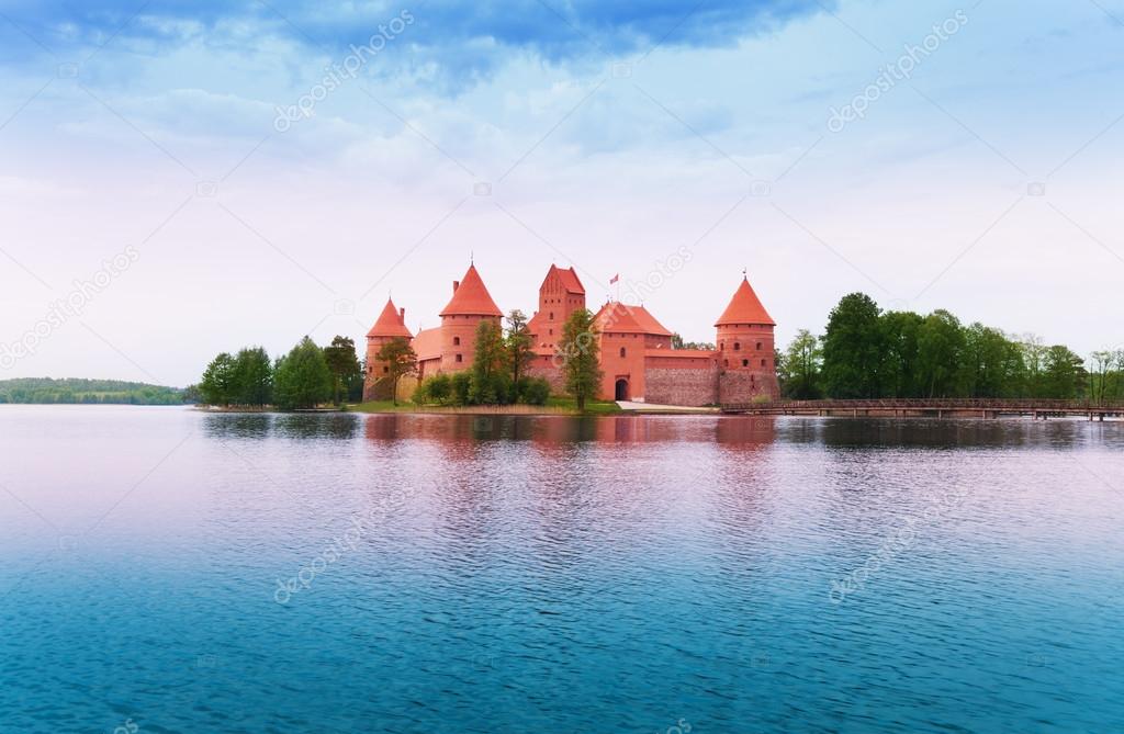 Galve lake and Trakai castle island