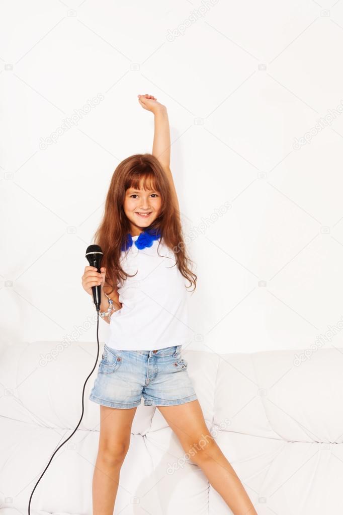 Little rock star singing