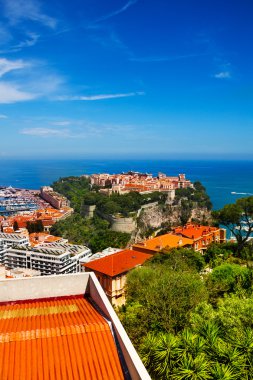 Old city peninsula in Monaco clipart
