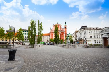 Square in Ljubljana clipart