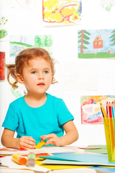 Little girl in class — Stock Photo, Image