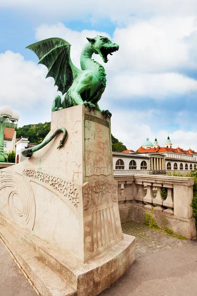 Statua del drago a Lubiana — Foto Stock