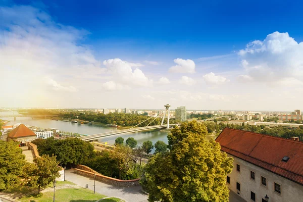 Panorama över bratislava — Stockfoto