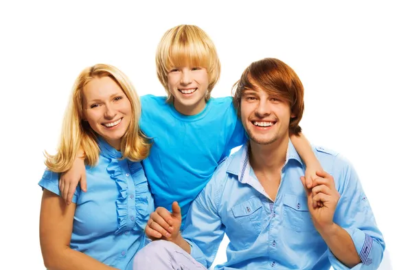 Genitori con il loro figlio felice — Foto Stock