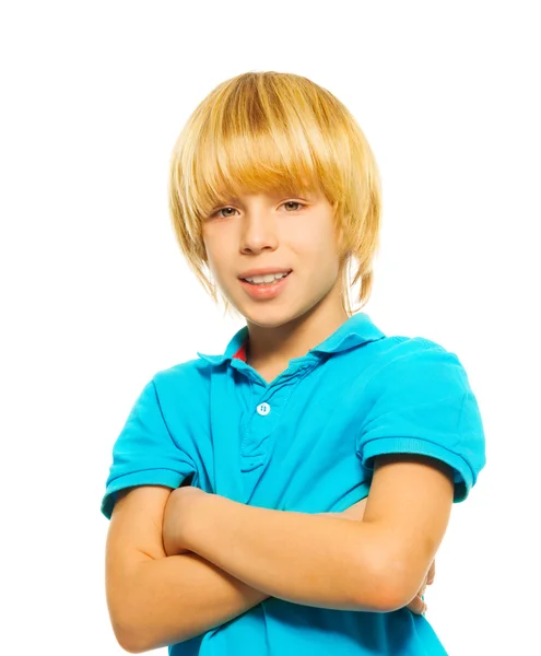 Gelukkig blonde jongen — Stockfoto