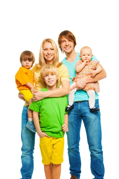 Family on white — Stock Photo, Image