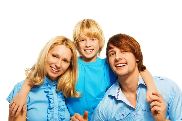 Anne, baba ve oğulları — Stockfoto