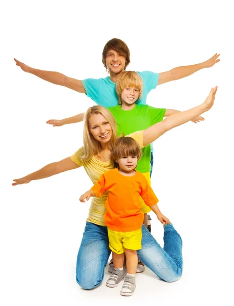 Family in pyramid shape — Stock Photo, Image