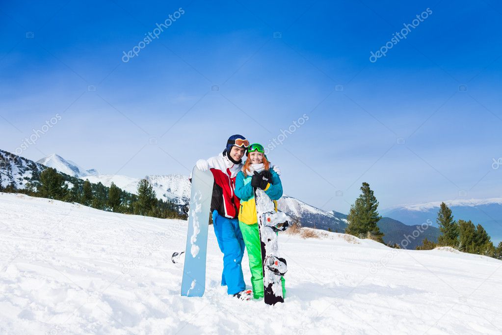couple in ski masks
