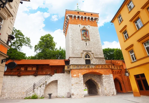 St. Florian's Street  (Florianska Street) gates — Stock Photo, Image