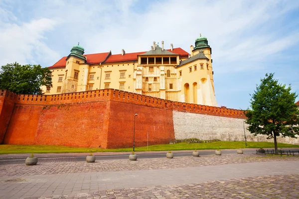 Zdi královského hradu wawel v Krakově, Polsko — Stock fotografie