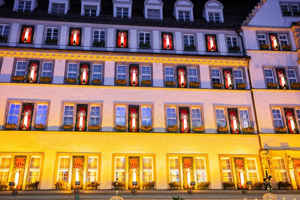 Christmass Time View Kaufingerstrase Street Marienplatz New Town Hall Neues — Stock Photo, Image