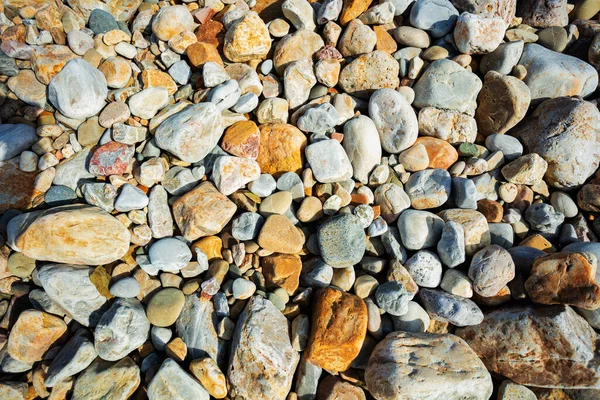 Detailní Záběr Moře Kameny Pozadí Oblázky Skály Pohled Shora — Stock fotografie