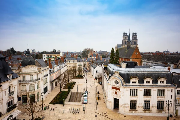 Orleans Martoi Town Square View Top Winter Γαλλία — Φωτογραφία Αρχείου