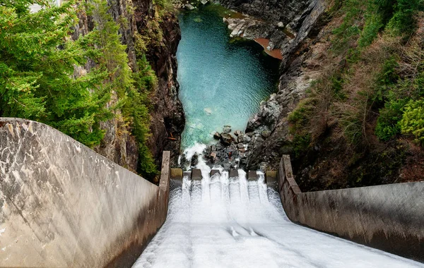 Presa Cleveland Lago Capilano Cerca Vancouver Canadá Ver Parte Superior —  Fotos de Stock