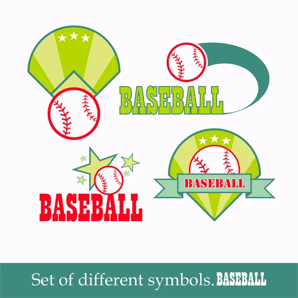 Элемент, знаки и символы векторного бейсбола — стоковый вектор