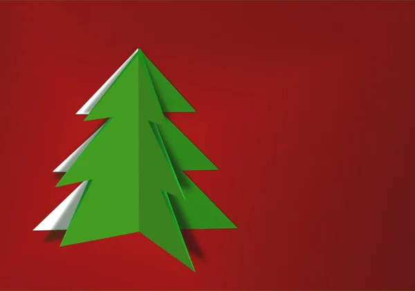 Albero di Natale tagliato di carta — Foto Stock