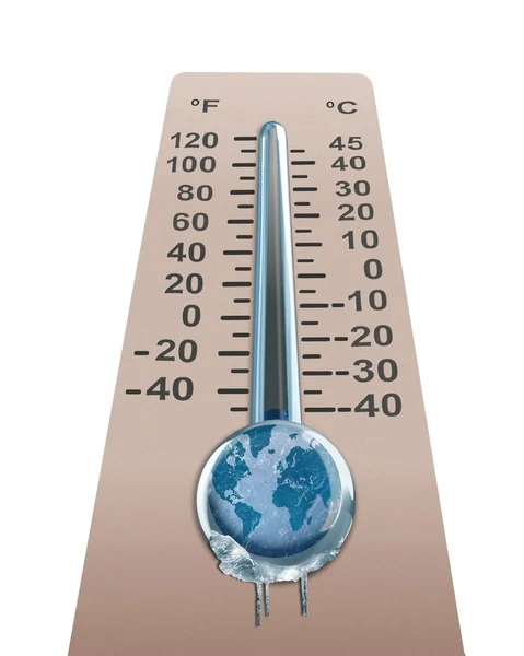 地球的冷温度 — 图库照片