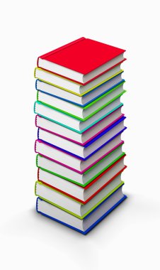 yüksek kitap yığını