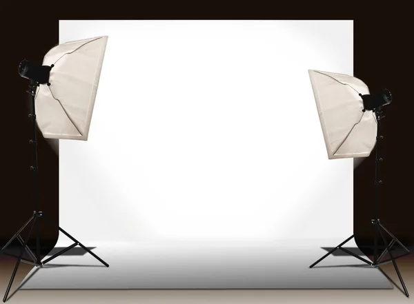 Studio lampen instellen — Stockfoto