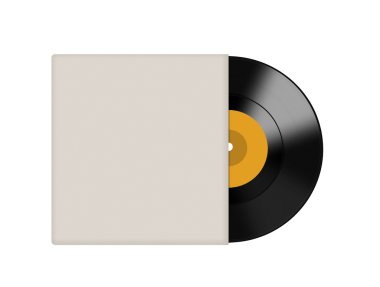 Vinil kaydı ile boş kapak