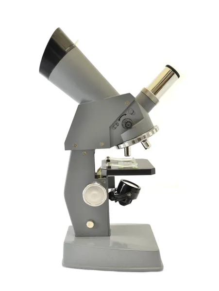 Microscope over white — Stock Photo, Image