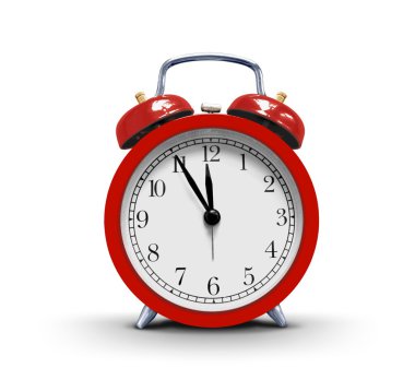 Alarm clock over white clipart