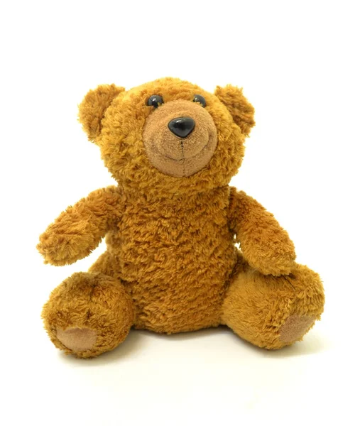 Teddybjörn på vit — Stockfoto