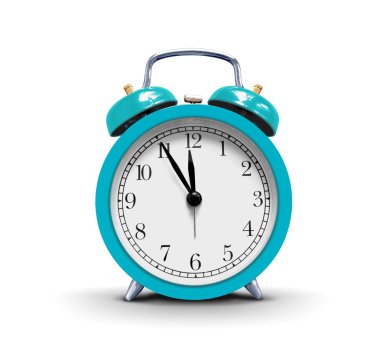 Alarm clock over white clipart